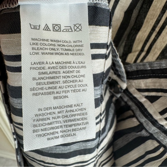 Madewell Striped Linen/ Cotton Blend Evelyn Apron Navy White Mini Dress - Picture 11 of 15